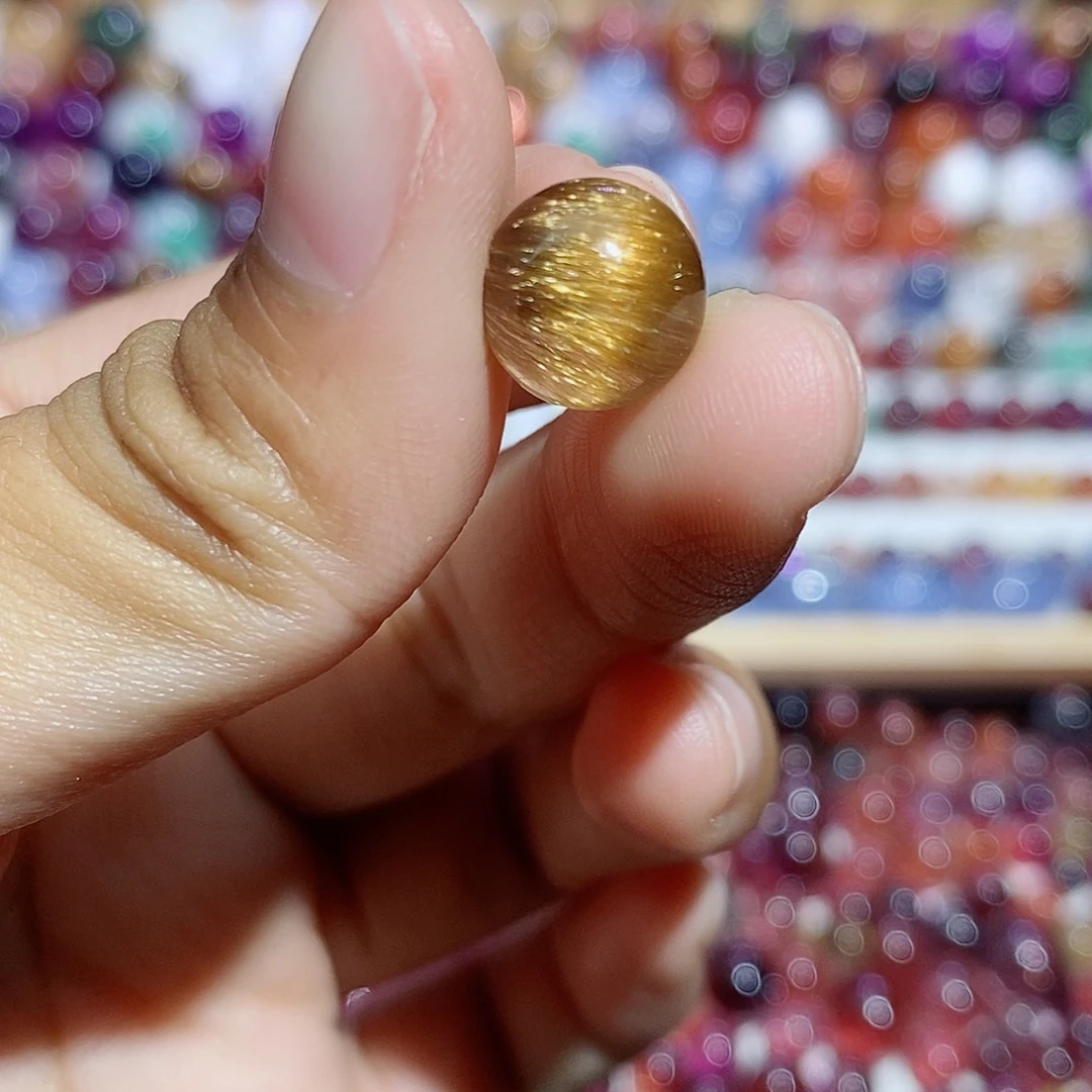 珠宝半成品水晶未镶嵌发晶单珠