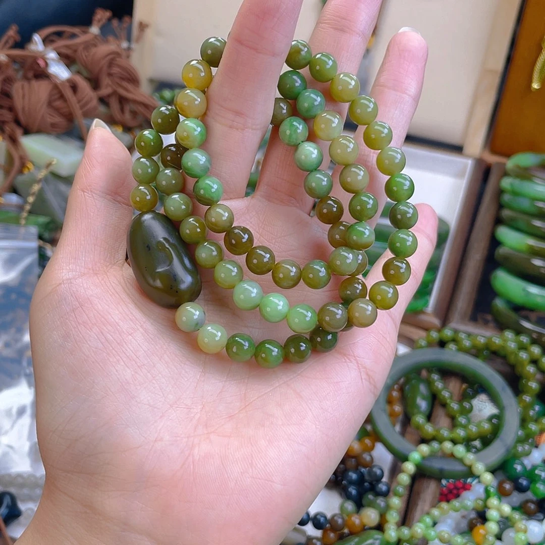 和田玉未镶嵌手链