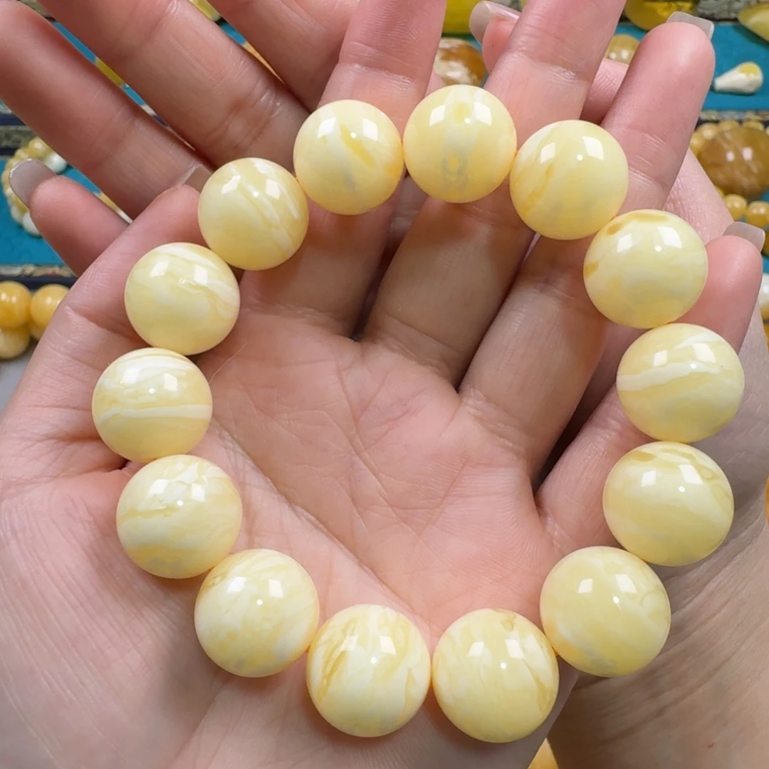 琥珀未镶嵌手链同料