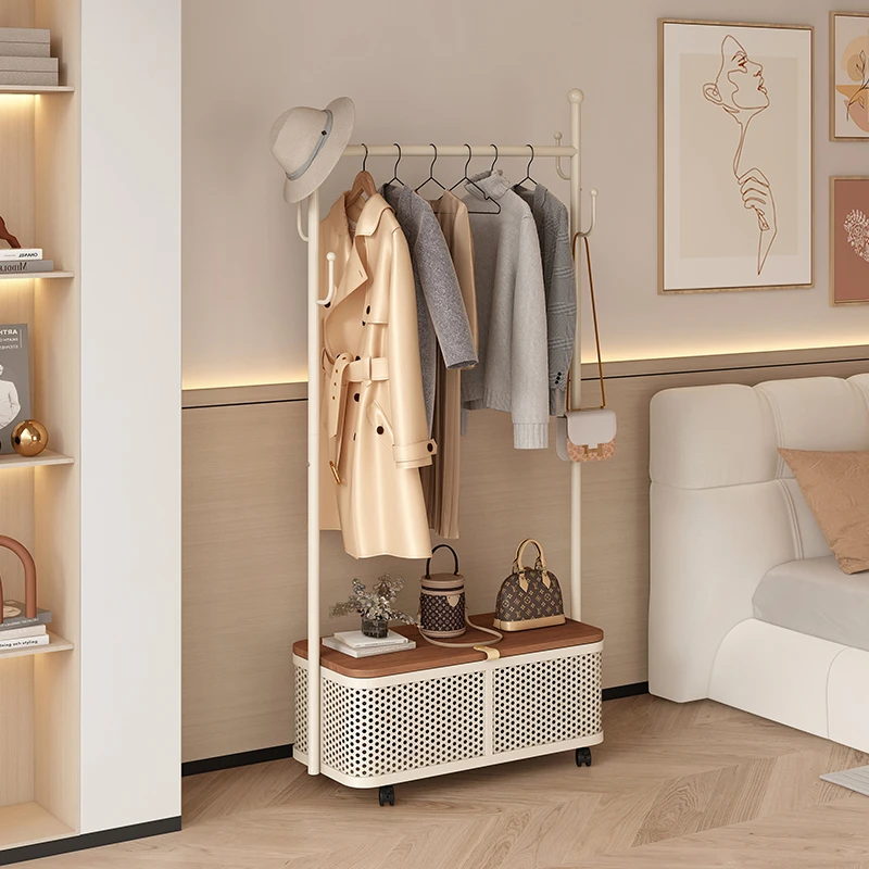 家用挂衣架落地衣帽架客厅可移动衣服架房间阳台立式衣架子晾衣架