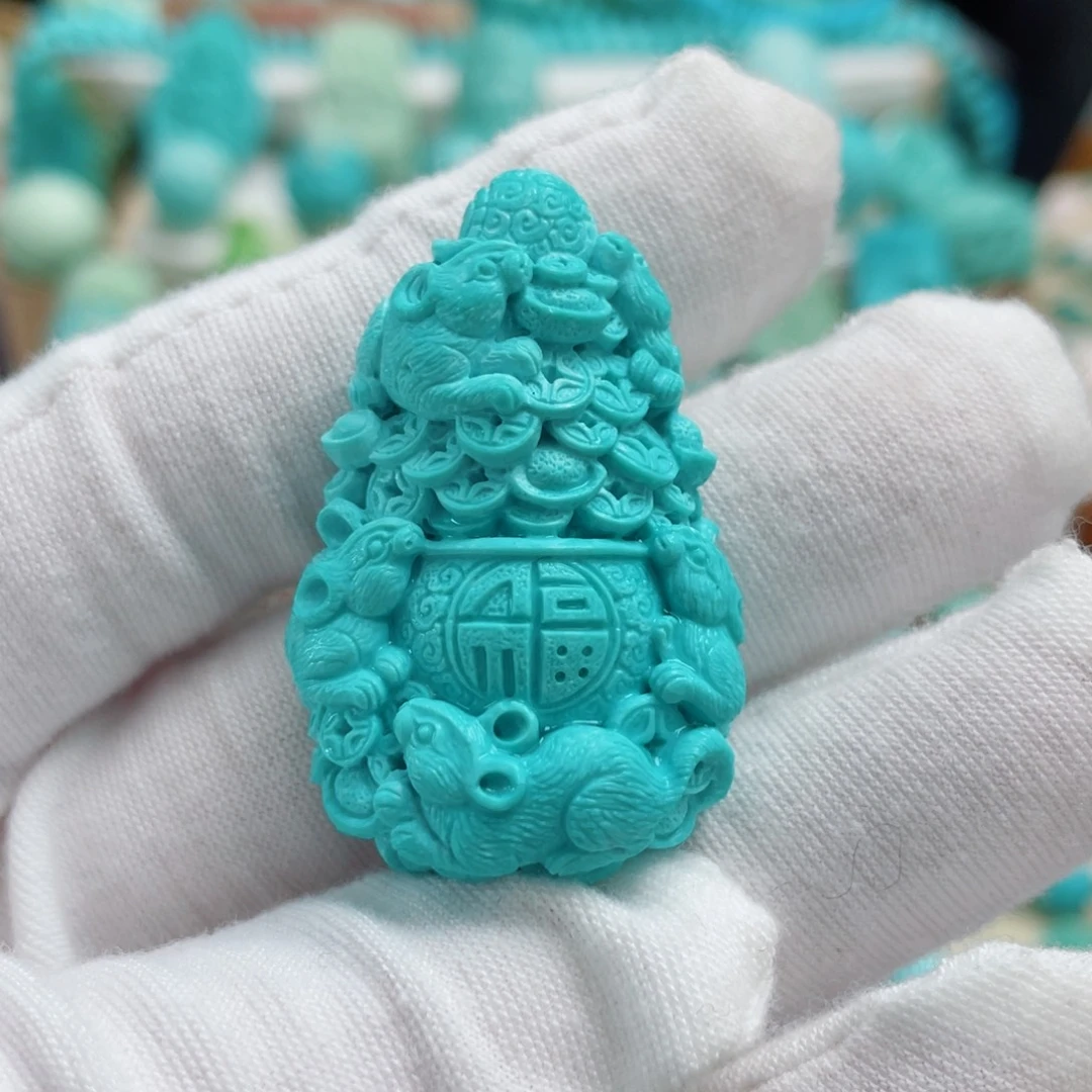 绿松石未镶嵌珠宝奇石