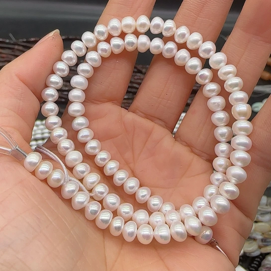 玛瑙/玉髓合金珠宝半成品珍珠5mm一条01