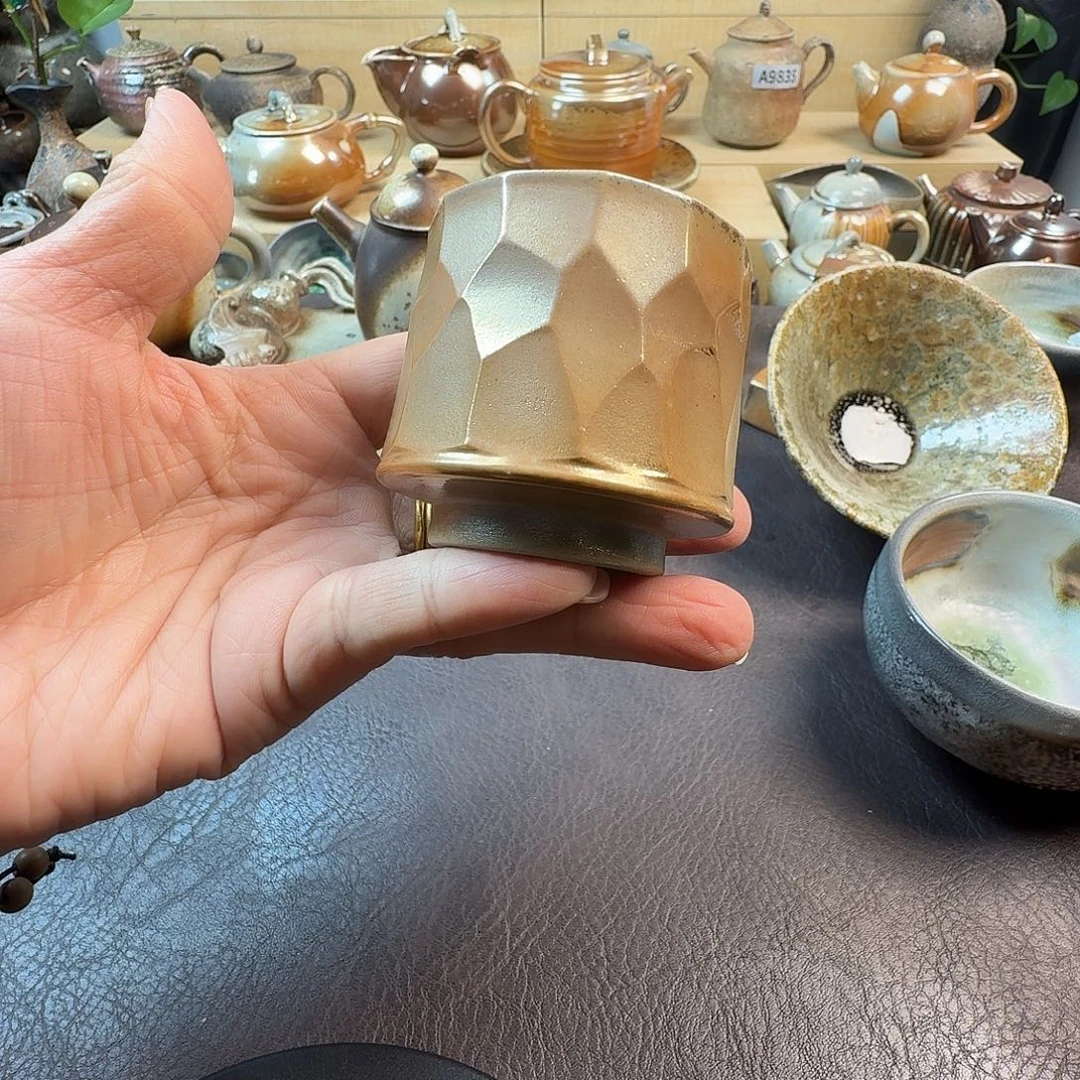 手工手作柴烧主人杯