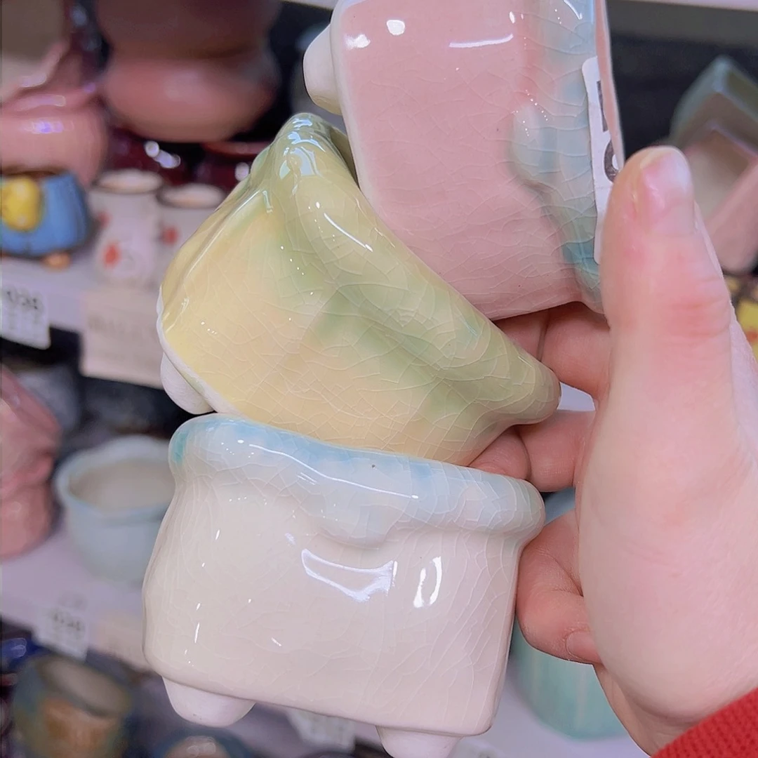 红陶陶瓷花盆当场满12包邮