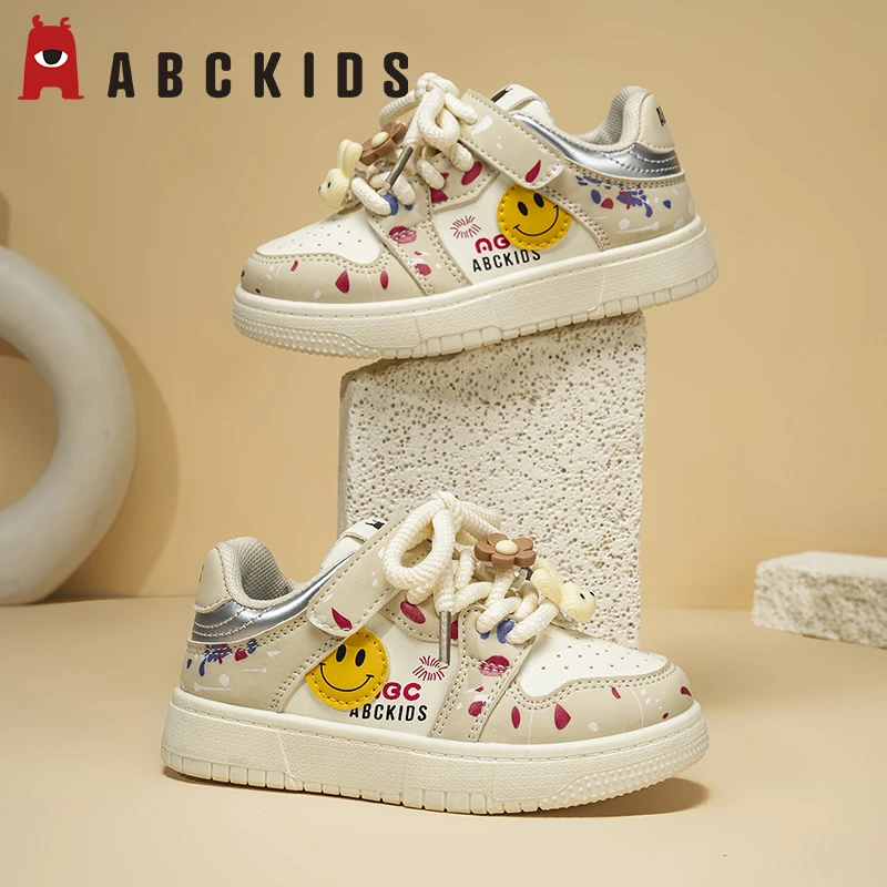 Abckids儿童新款轻便舒适休闲鞋时尚百搭男女童板鞋宝宝童鞋鞋子