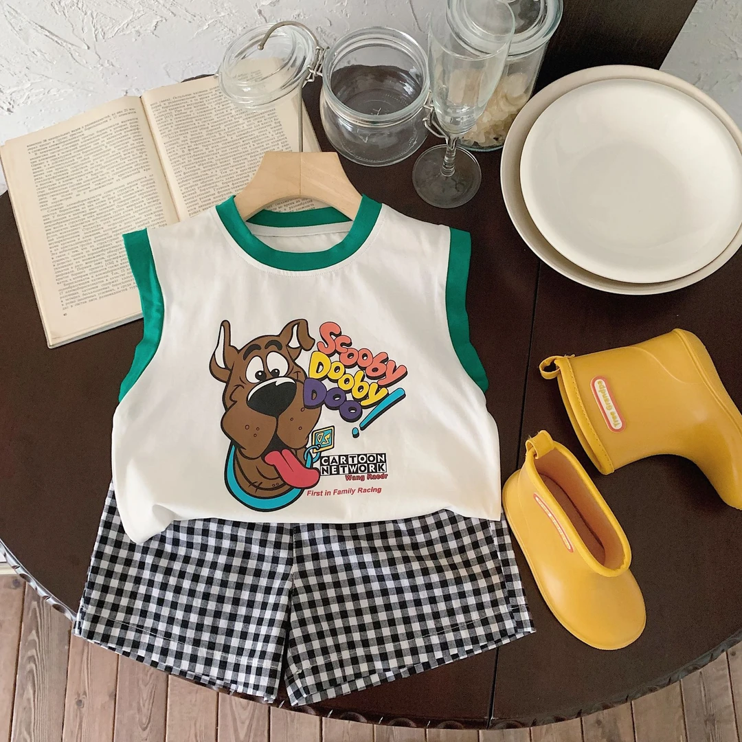 【郝叔专属】男童卡通圆领无袖背心2025夏季新款休闲韩版ZYx066