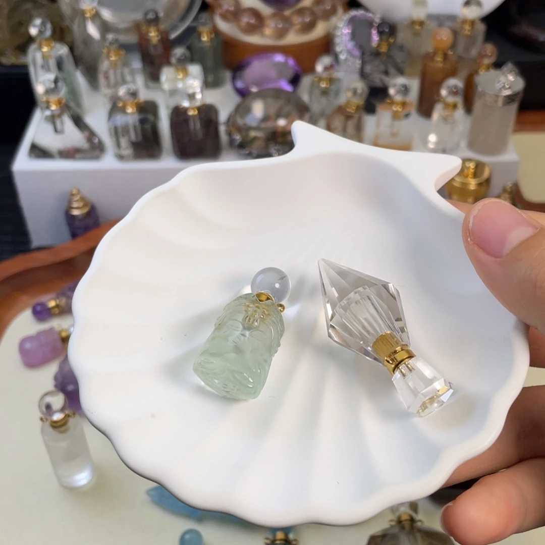 加***毛未镶嵌颈饰水晶天然水晶吊坠153