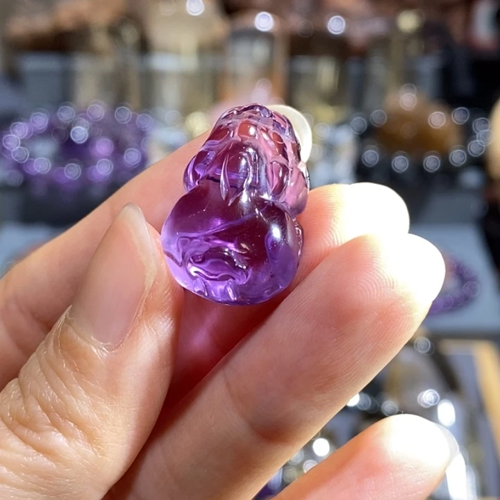 紫晶颈饰未镶嵌貔貅