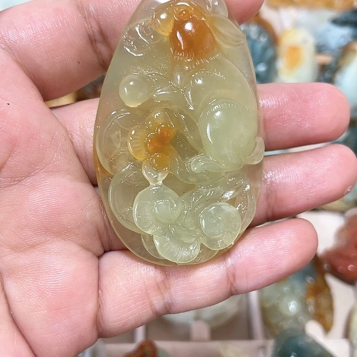 岫玉吊坠(赠链)未镶嵌用****9