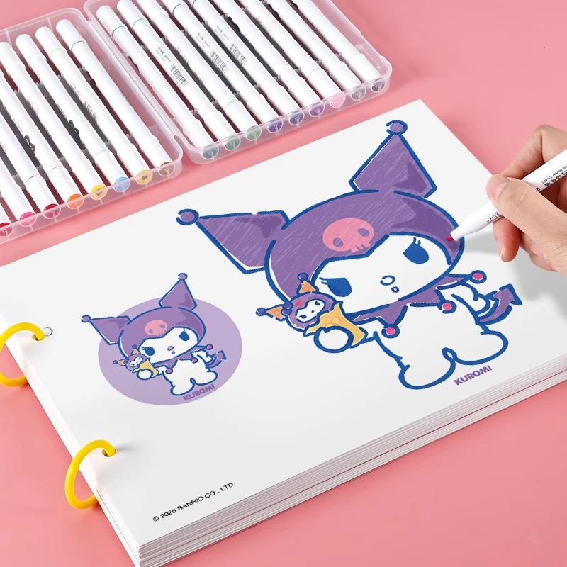 三丽鸥涂色本幼儿园儿童女孩涂色书马克笔涂鸦填色绘画宝宝画画本