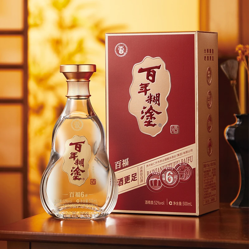 百年糊涂百福6#茅台镇浓香型白酒52度500ml送礼佳品52度500