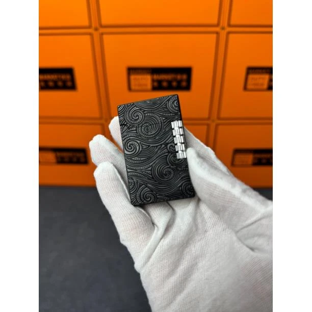 【商务黑】朗声钢音侧滑砂轮充气斜火打火机优雅明火高档礼品打火机