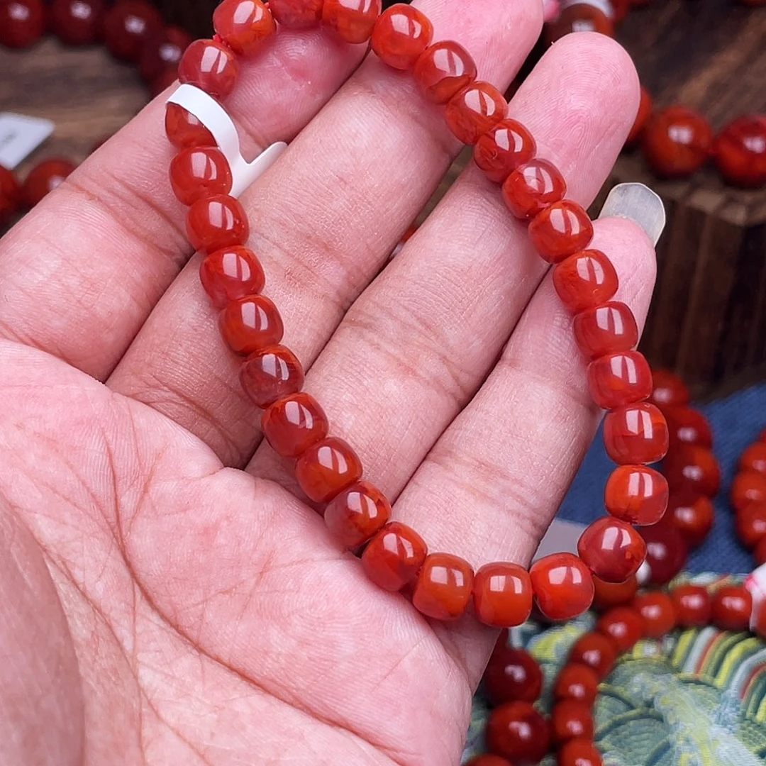 南红玛瑙未镶嵌手链南红瓦西卡7老型