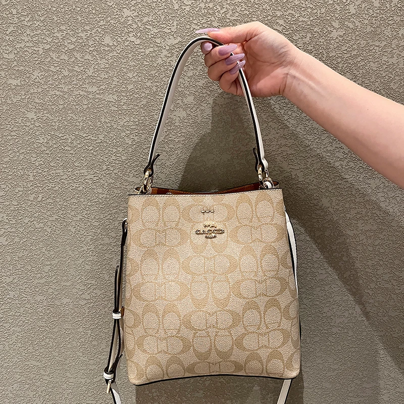 轻奢复古手提包单肩腋下包水桶包女2025新款高级感时尚百搭斜挎包