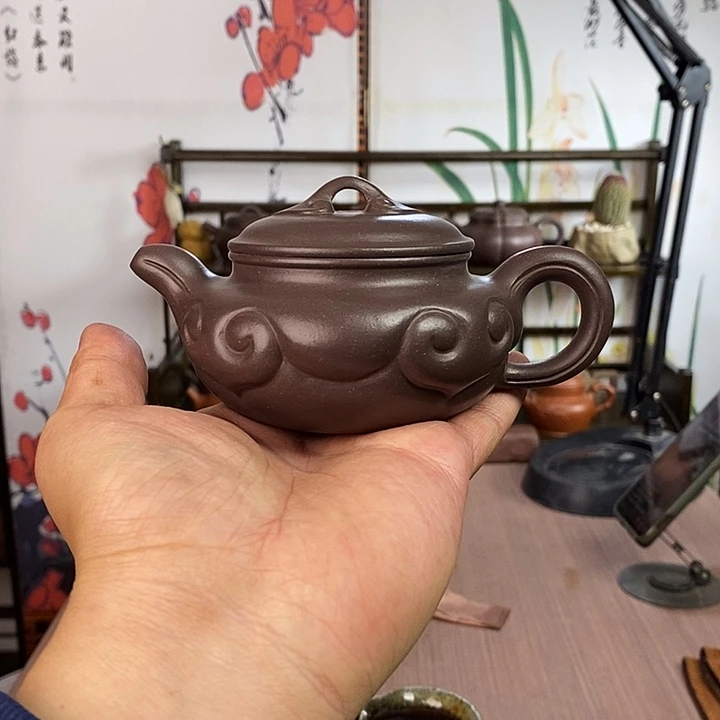 四号井底槽青手工精制仿古如意壶200cc