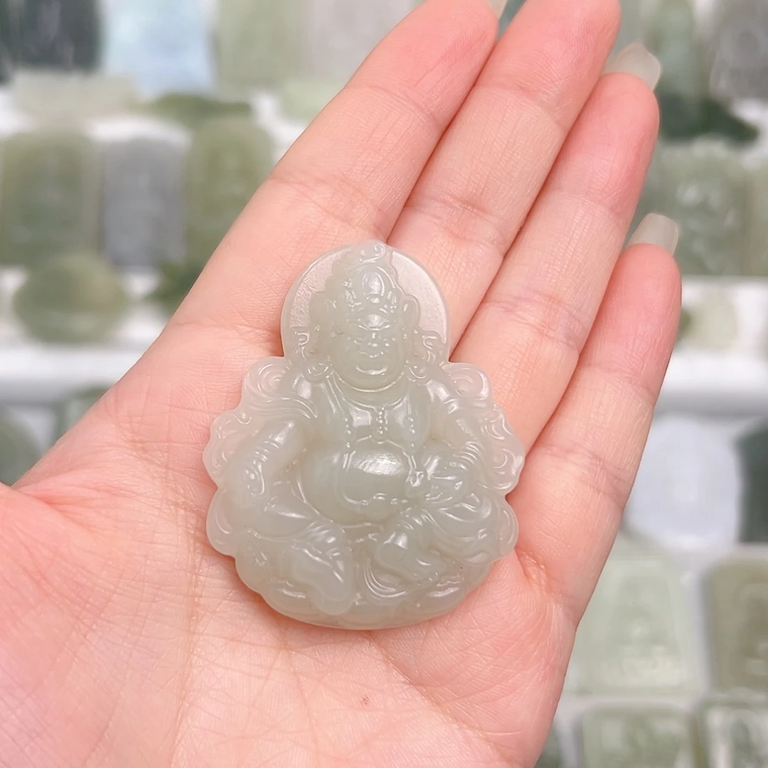 颈饰未镶嵌和田玉黄财神