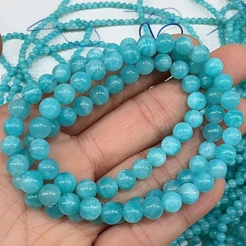 长石手链未镶嵌天河石三圈手串6.7mm拍多样发其一