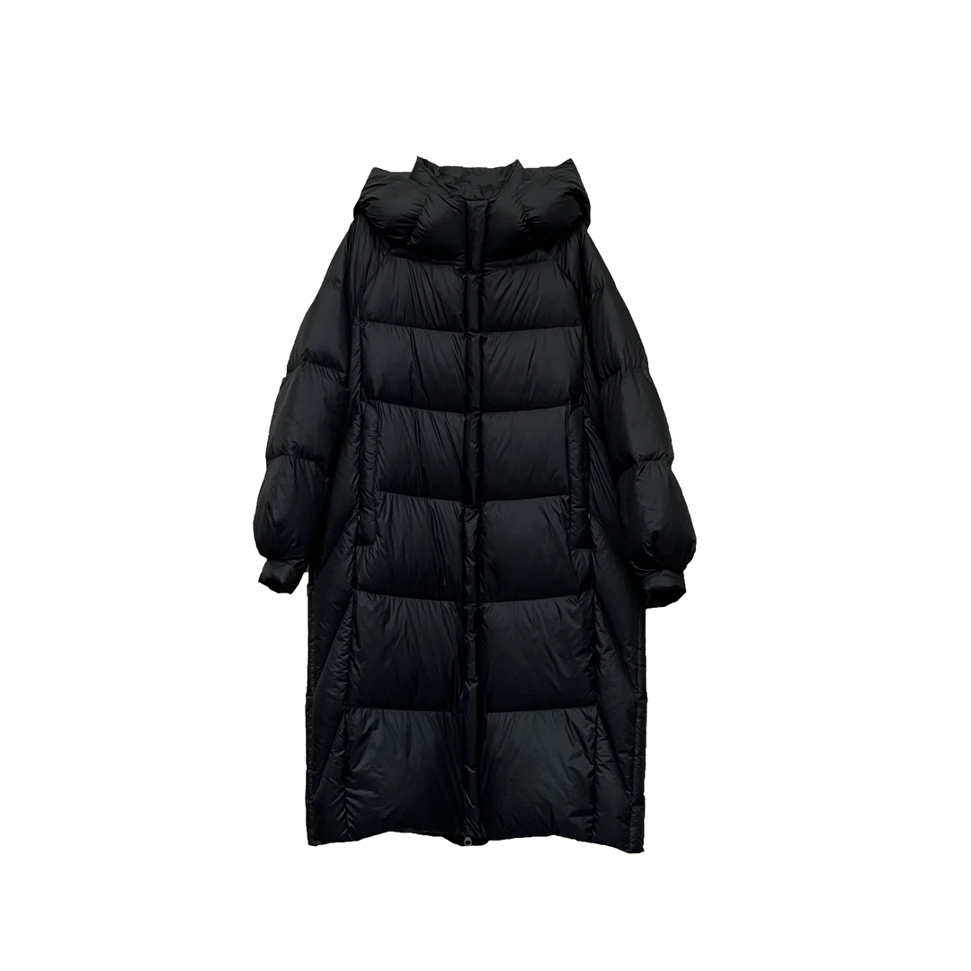 【M.Y】90新国标白鸭绒长款羽绒服中长款连帽新款韩版外套羽绒服