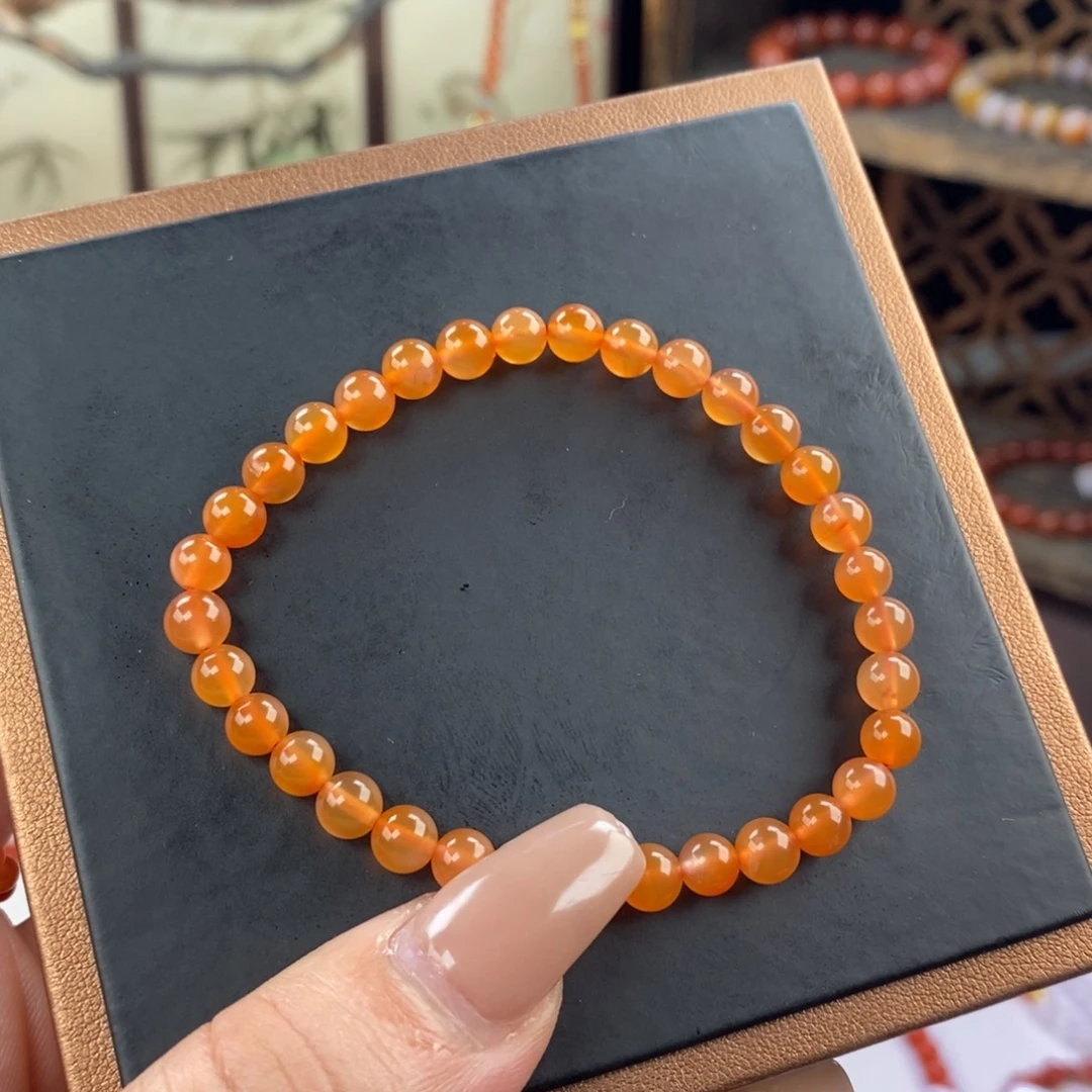 南红玛瑙未镶嵌手链