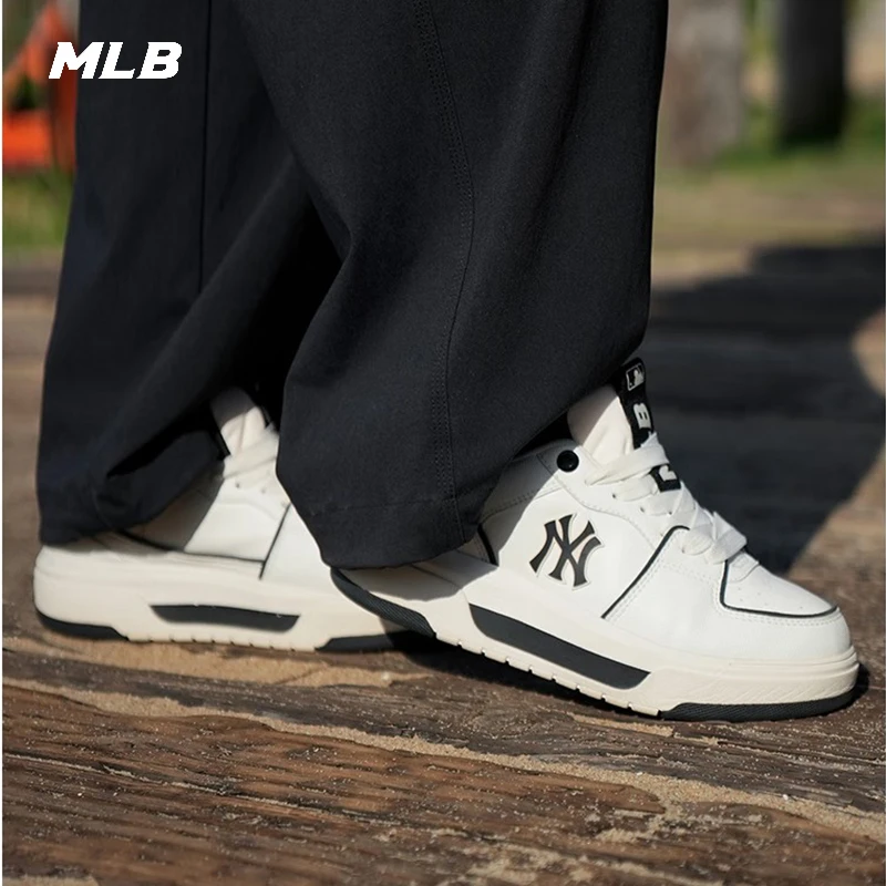 MLB女鞋男鞋 2025年新款运动学长鞋低帮板鞋子ny休闲鞋3ASXCBS4N