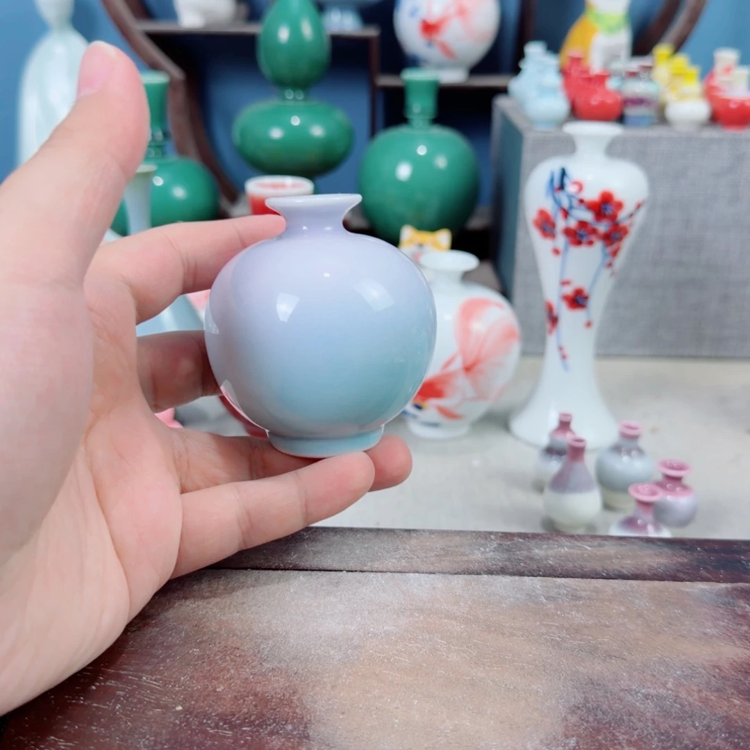 陶瓷手工小花器摆件