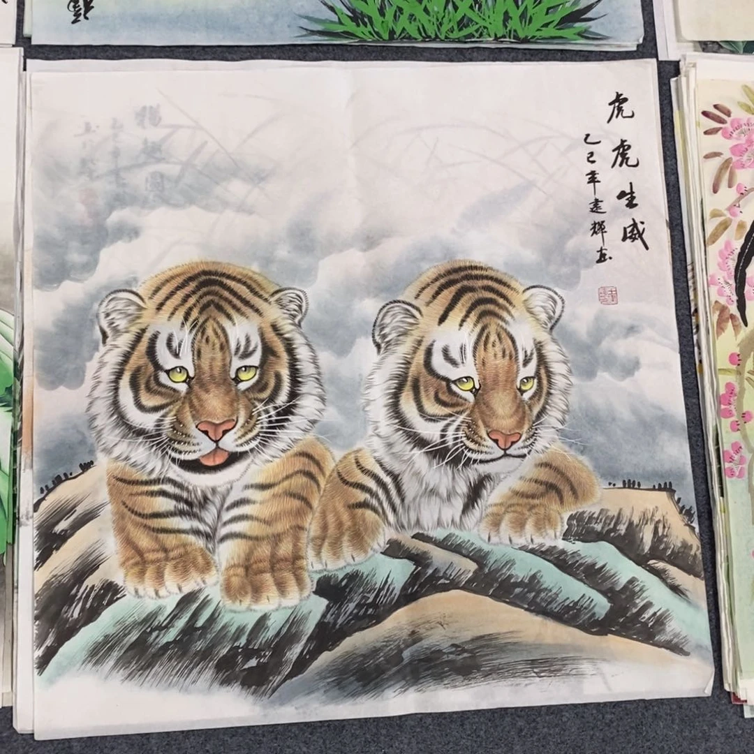 国画尺寸70✖️70精品斗方手绘画