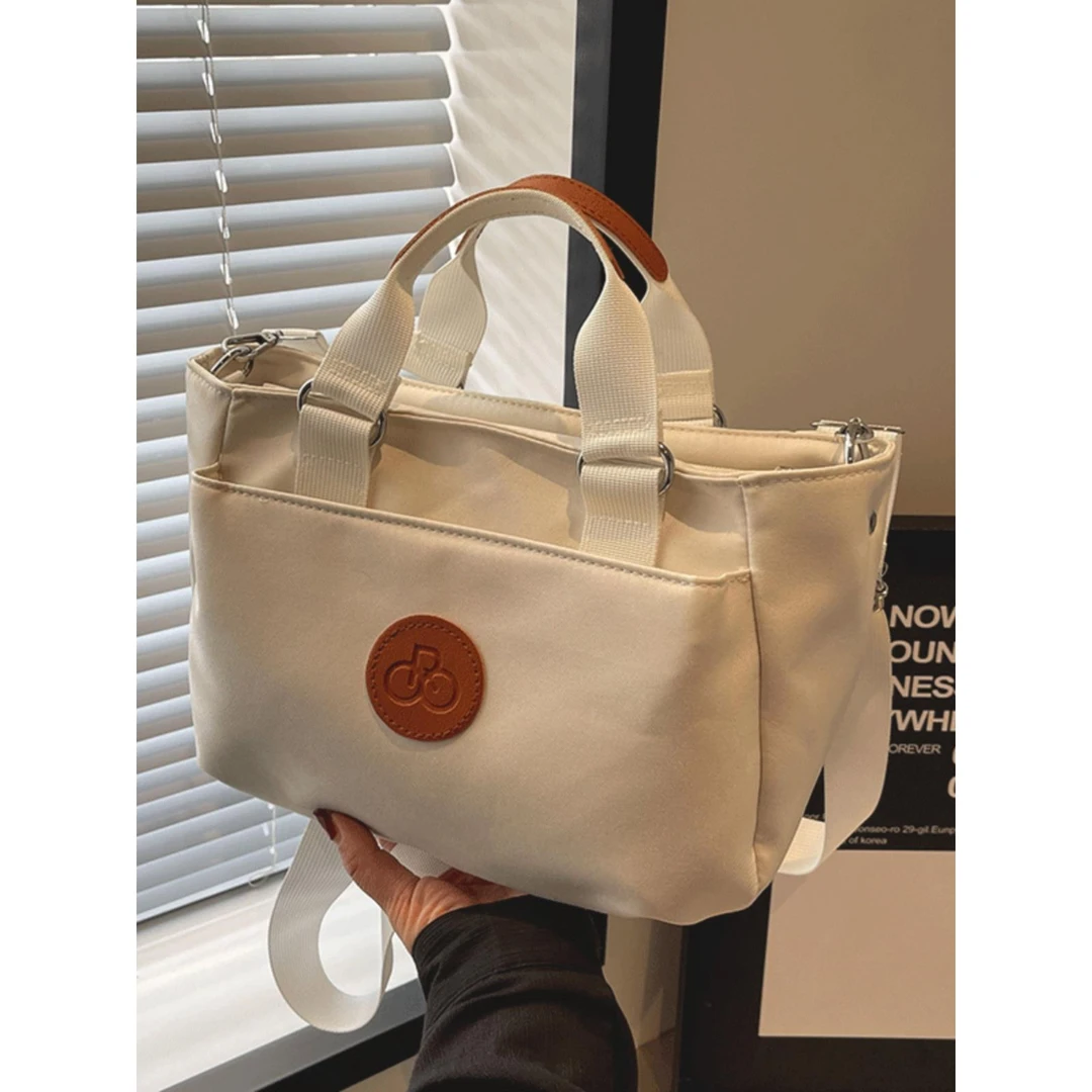 尼龙布包包女托特包大容量夏季可斜挎2024新款百搭手提上课通勤包