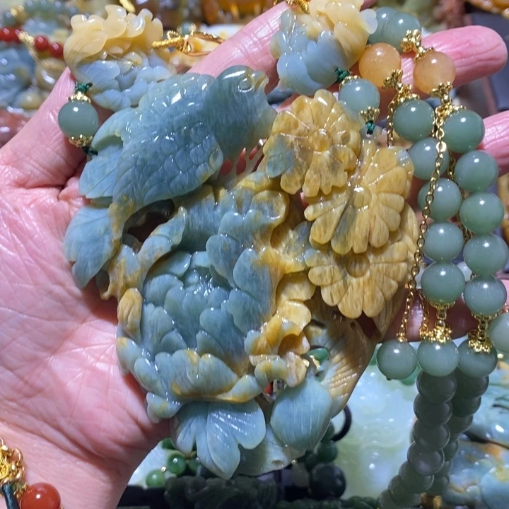 岫玉岫玉吊坠未镶嵌用****3