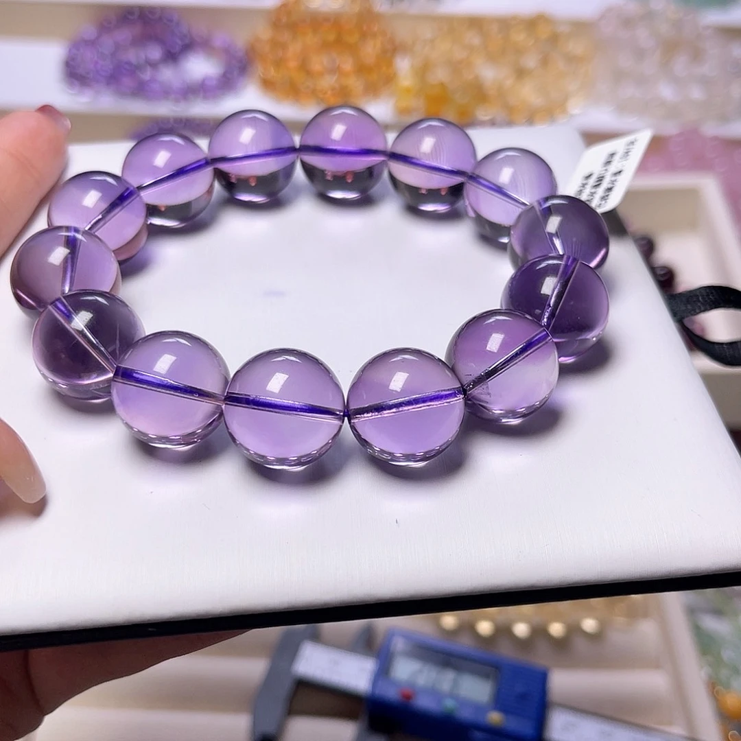 水晶手串未镶嵌少*我天然水晶17mm 98g