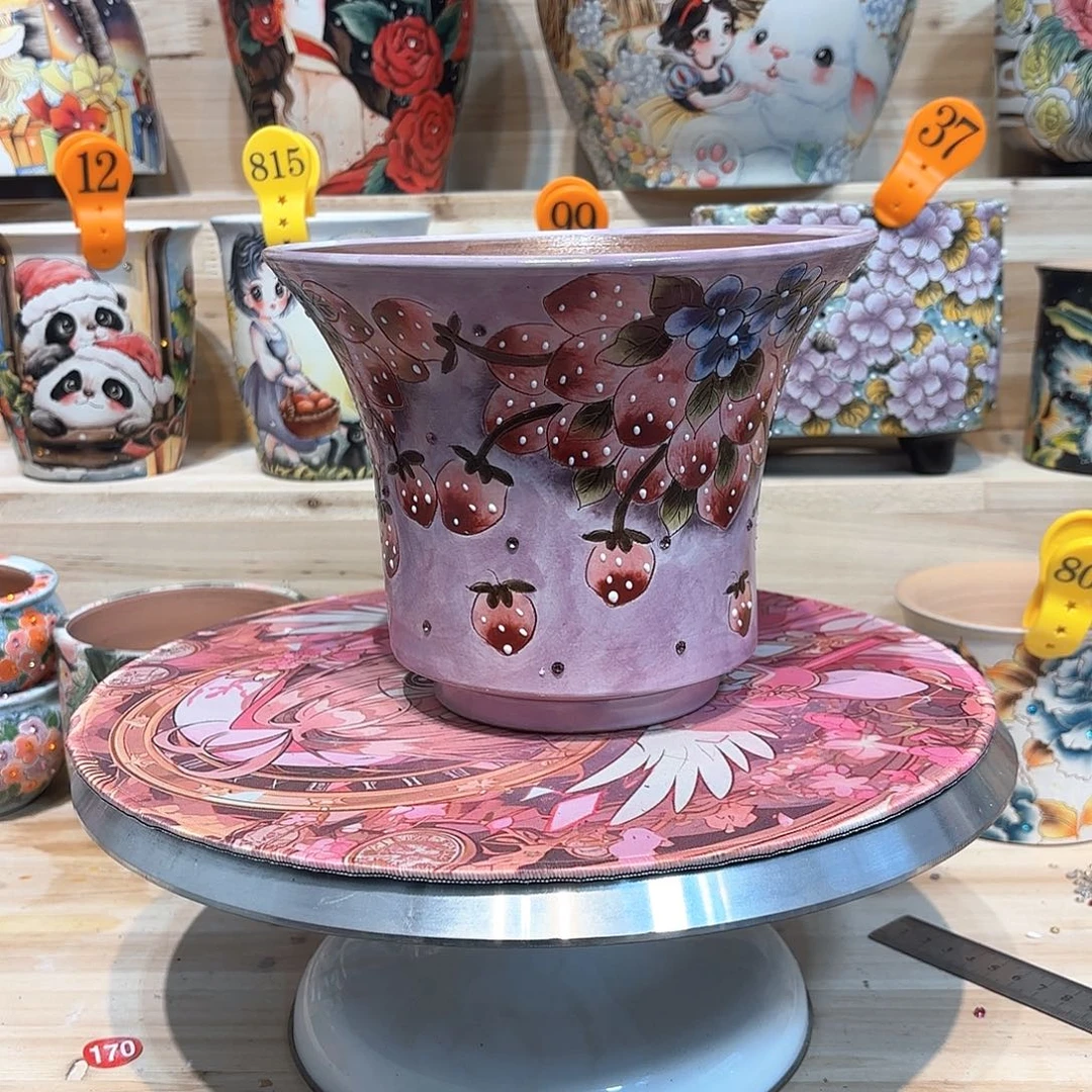 紫砂花盆手工花盆默认微瑕18/15