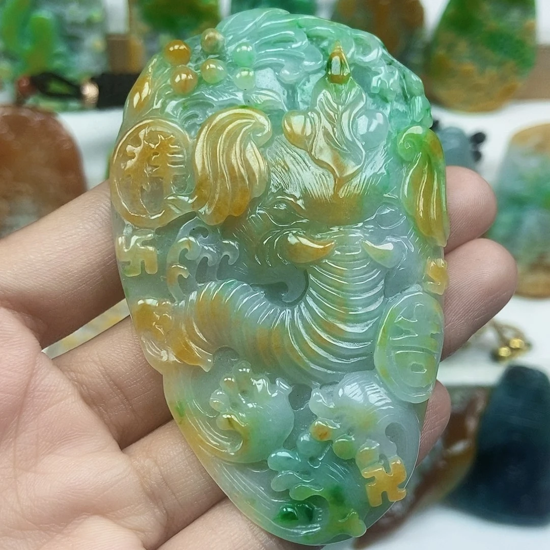 颈饰未镶嵌翡翠天然翡翠Ａ货