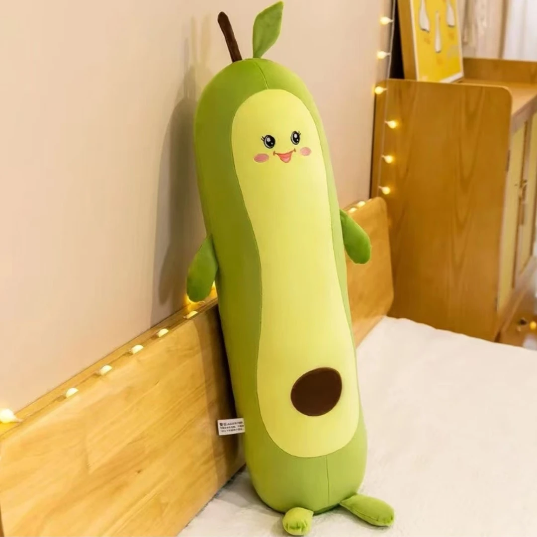 牛油果1.3米毛绒玩具公仔睡觉抱枕长条可爱布娃娃