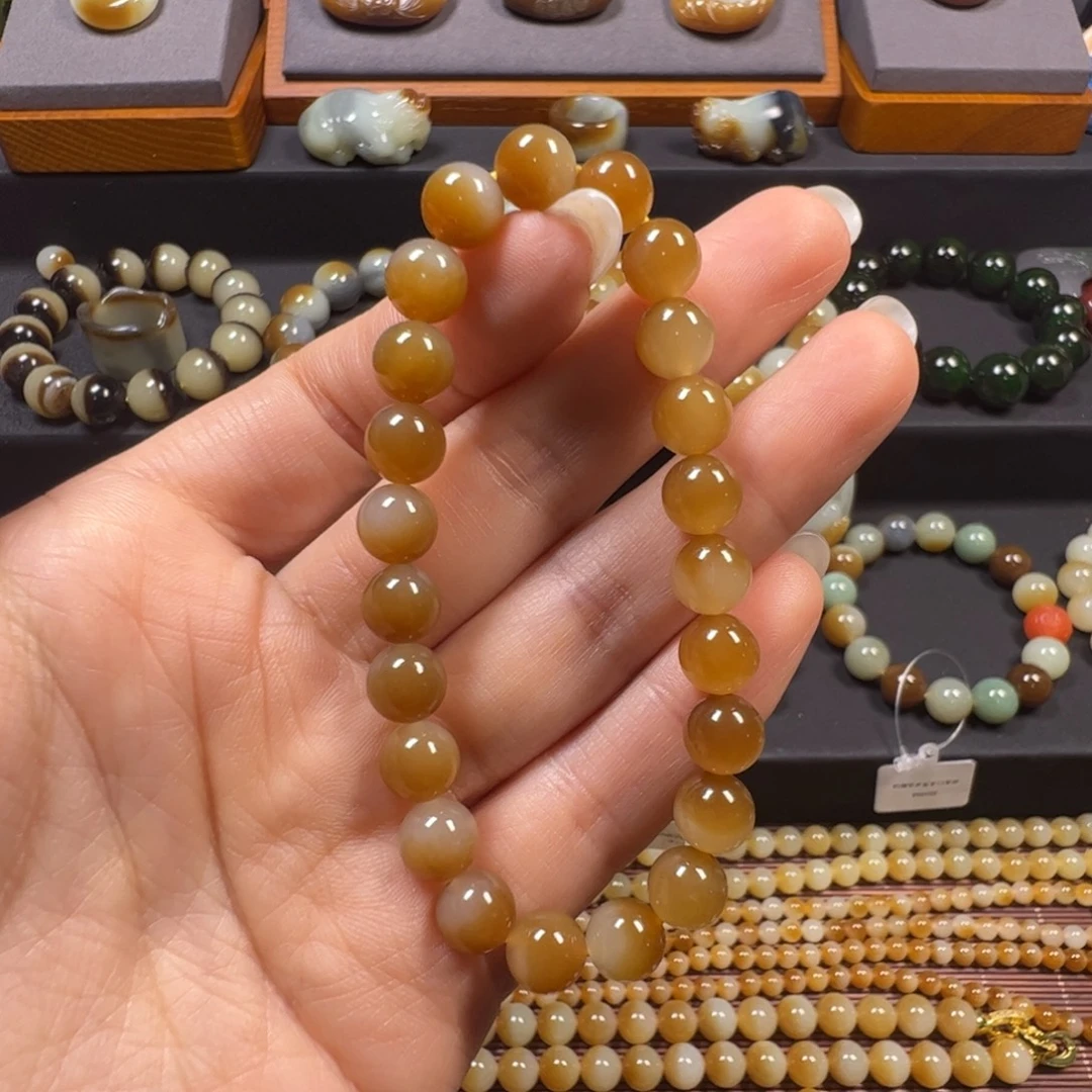 和田玉未镶嵌手链卡8