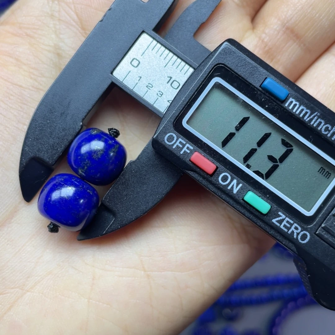 青金石未镶嵌11×10mm老型对珠配饰（默认微瑕）