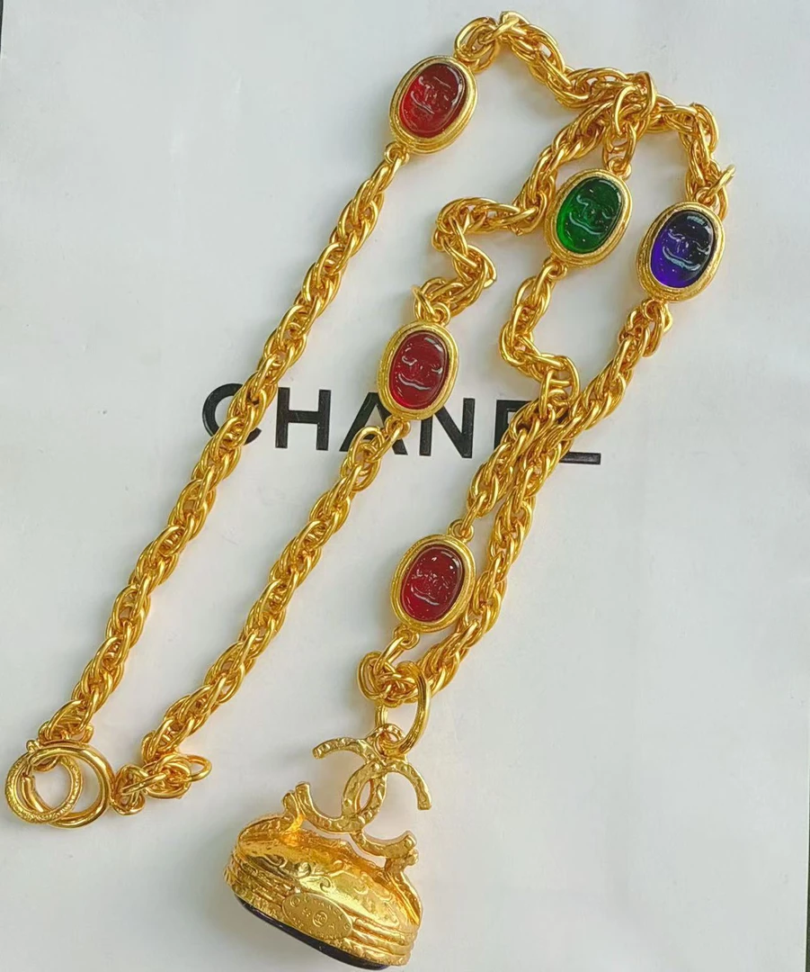 95新 Chanel/香奈儿 Chanel vintage香奈儿中古印章琉璃
