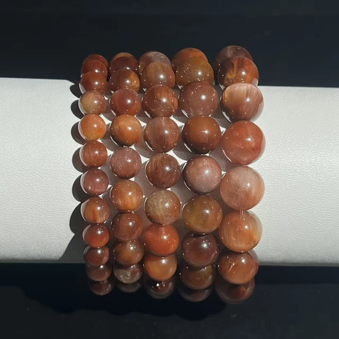 浓郁色满矿猫眼紫兔毛手链手串单圈Z134多样性发一