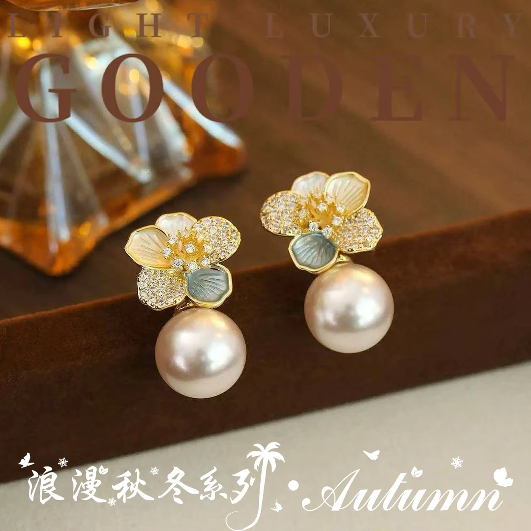 铜合金耳饰 Gooden古岛【兰知花语】国风秋冬新款气质复古优雅耳环