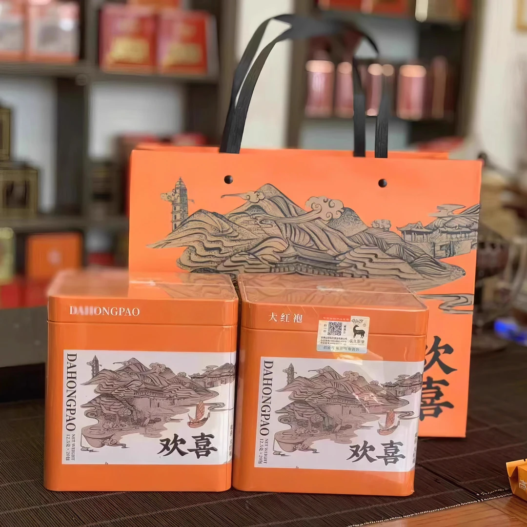 弘久欢喜大红袍茶叶武夷山浓香型乌龙茶春季 武夷岩茶250g/罐