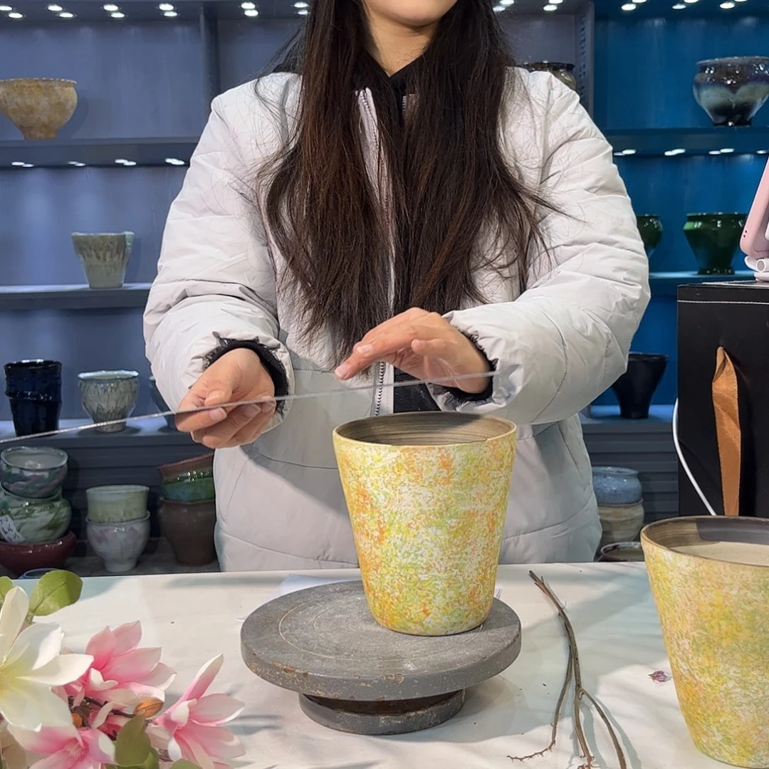 陶摆件景德镇陶瓷花盆