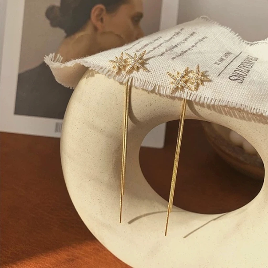 铜合金耳饰 【Q98】气质轻奢百搭简约简约优雅精致网红设计师耳环