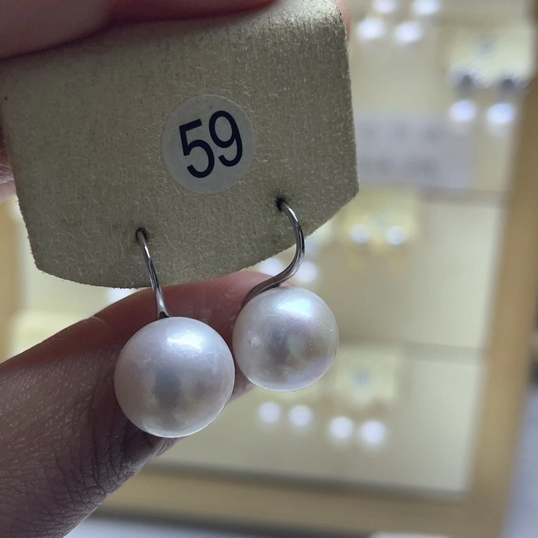 耳饰淡水珍珠银S925镶嵌