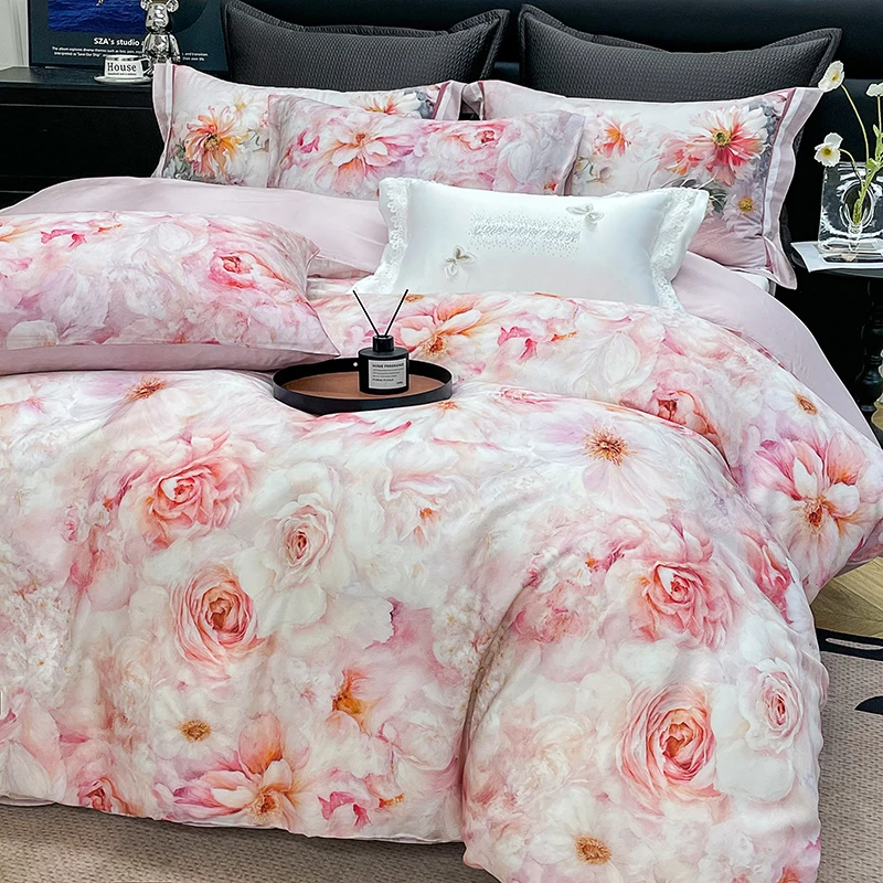 【董事长专属】超细旦天丝数码印花暗合四件套-花开时节N