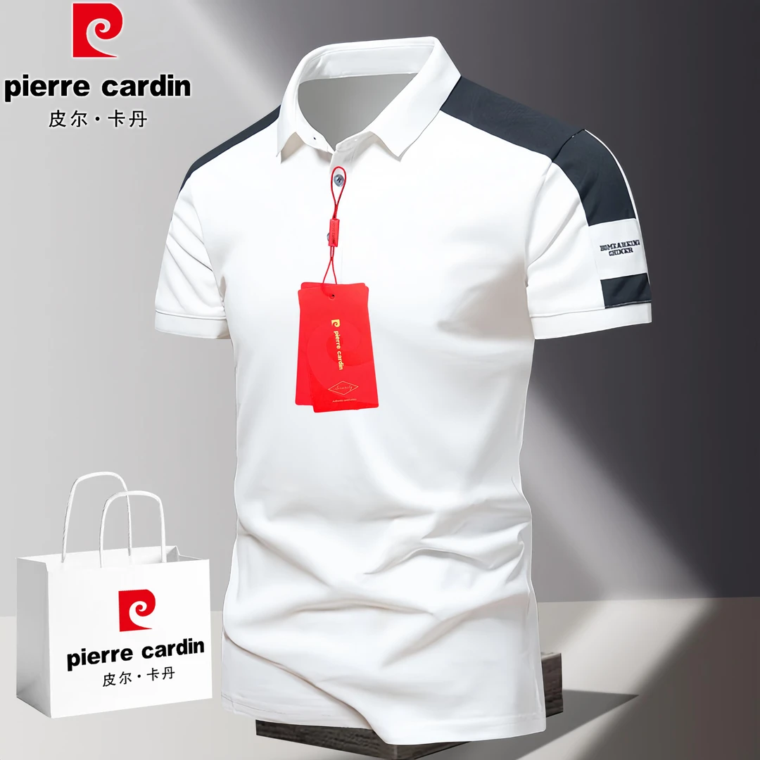 皮尔卡丹新款商务休闲男士潮牌短袖t恤夏季半袖翻领polo衫百搭潮T