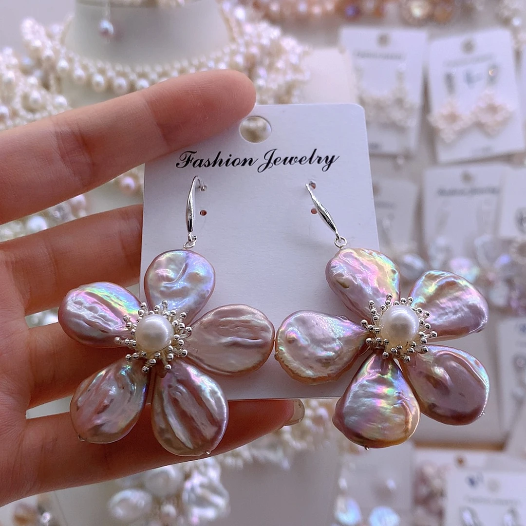 耳环淡水珍珠未镶嵌