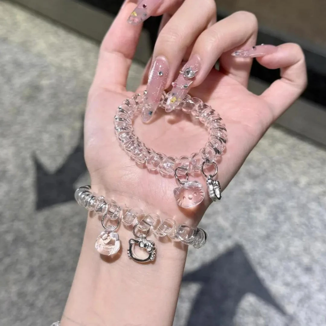 【重生】新款甜美电话线发圈简约头绳无痕夏天发绳清新百搭饰品