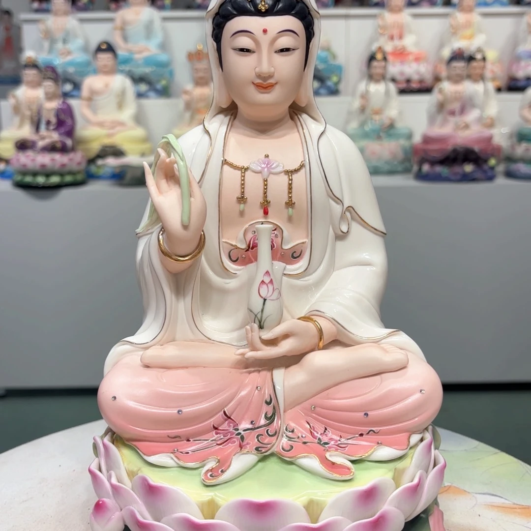 摆件瓷摆件观音12吋