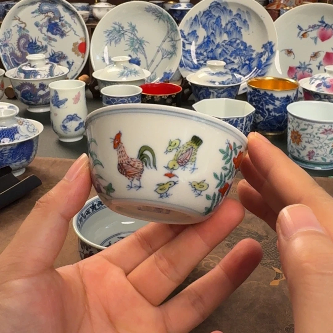 坏***。纯手工手绘陶瓷茶具