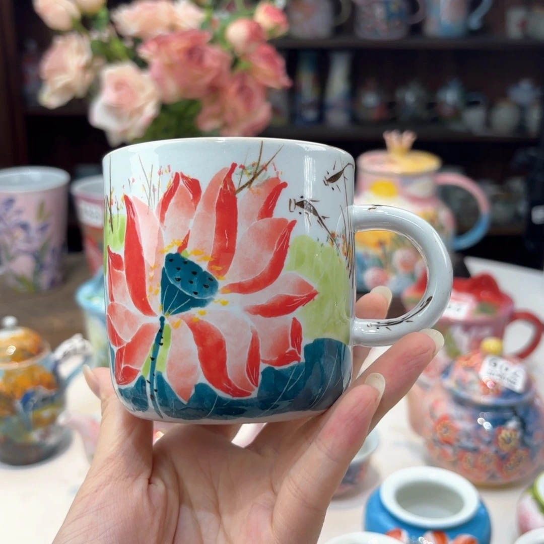 景德镇手绘高温釉下彩陶瓷茶具