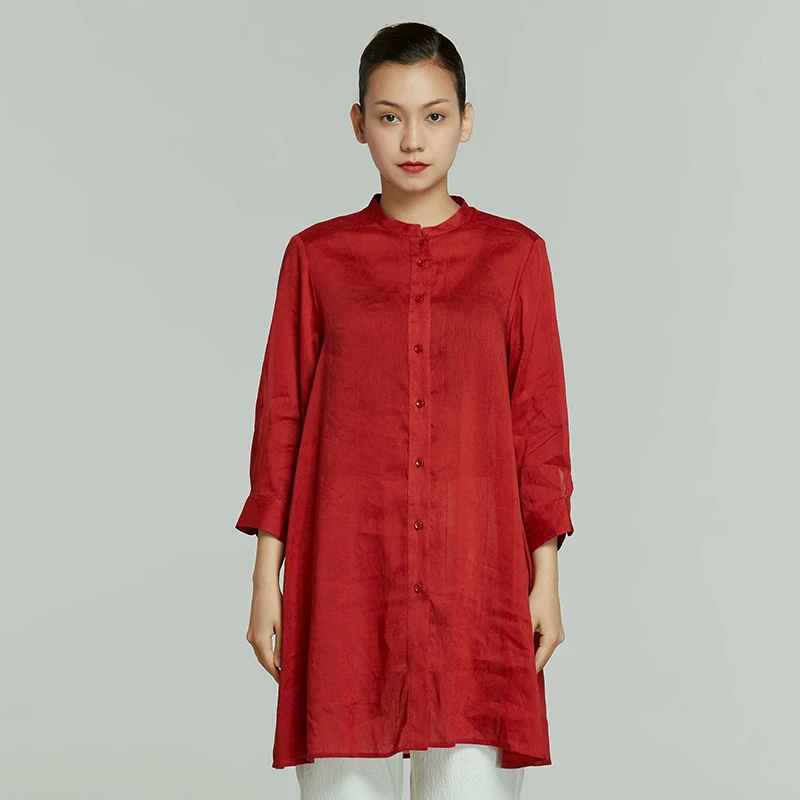 啦娜菲LANAFAY夏款丝麻上衣0X570