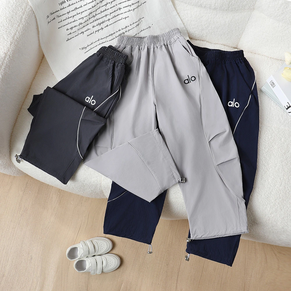 儿童夏季户外锦纶速干裤中大童透气休闲宽松弹力裤